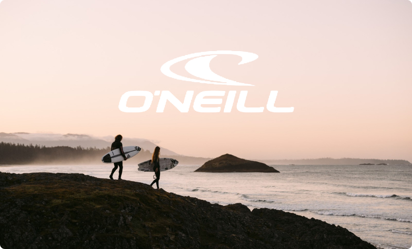 Logo O'Neill avec deux surfers