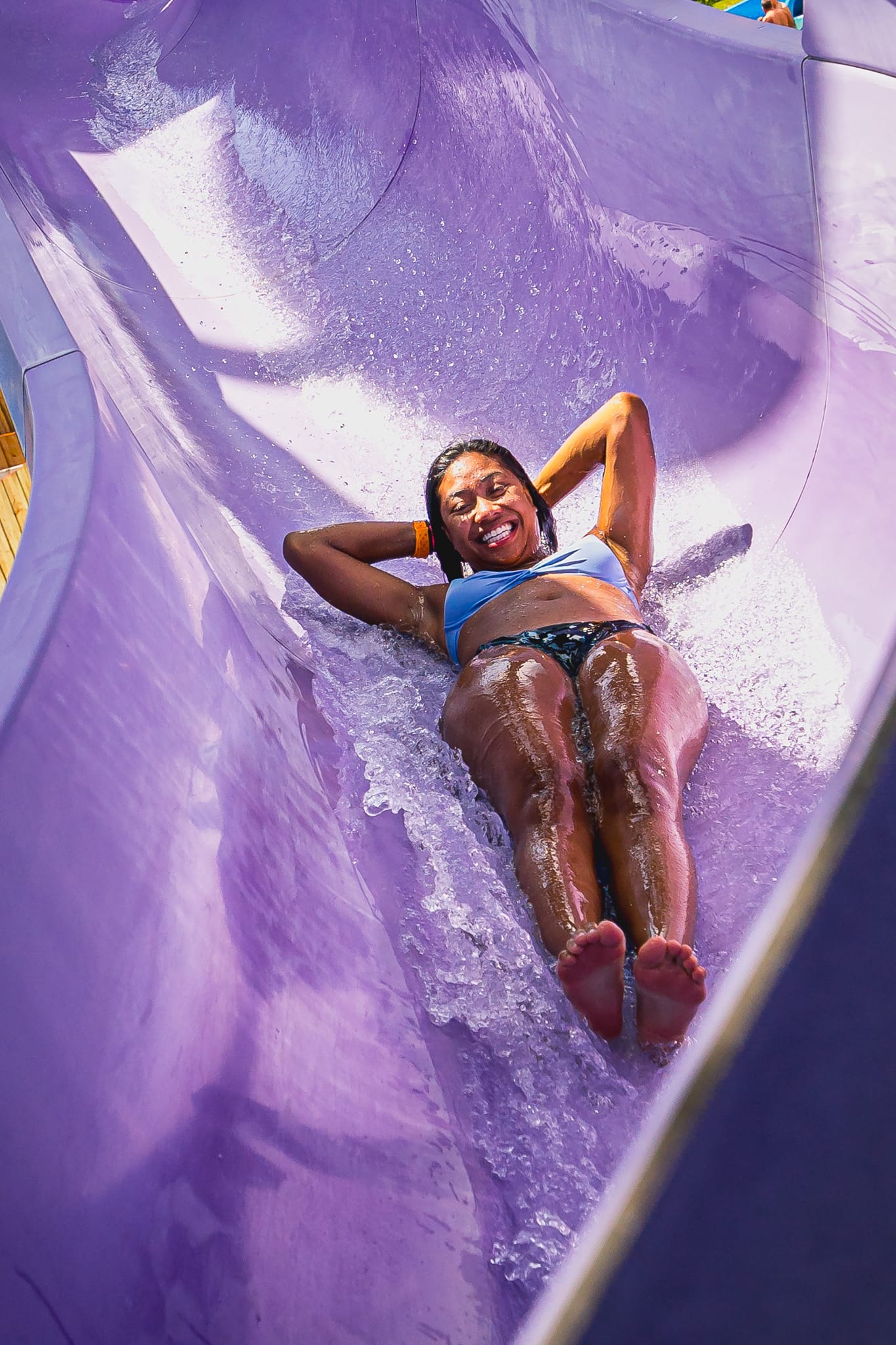 Une personne qui glisse dans le Mistral