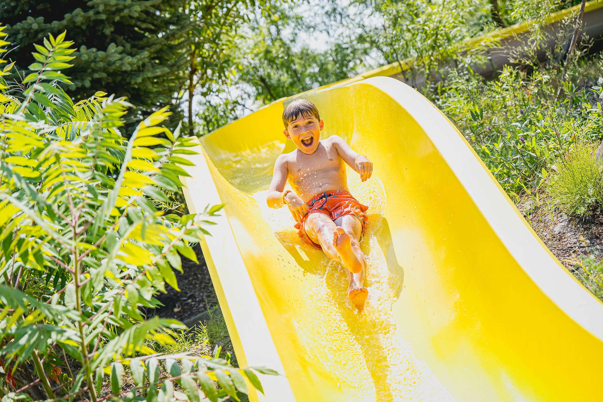Enfant qui glisse dans Tortue Myriam