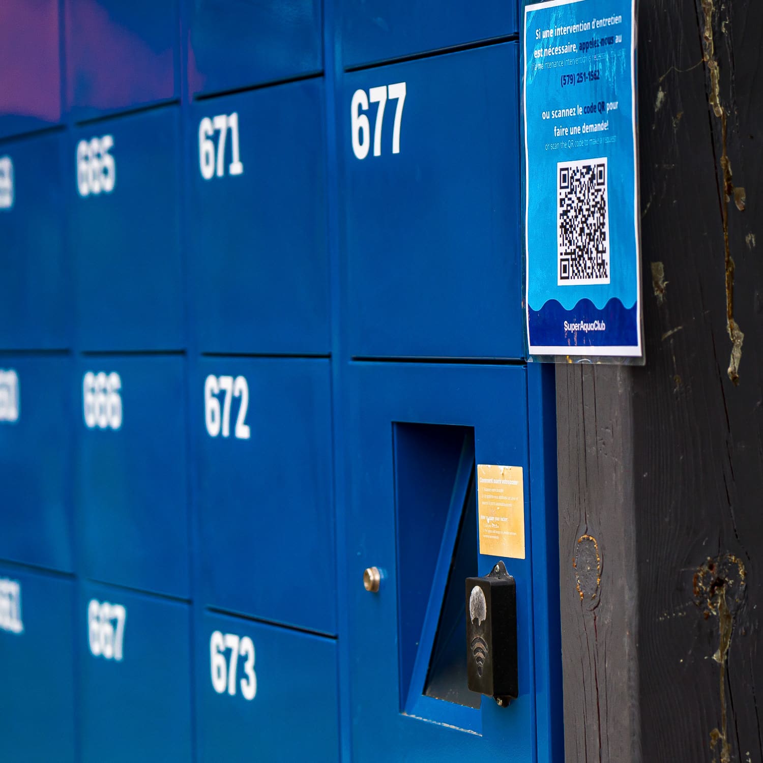 casiers, RFID, bleu