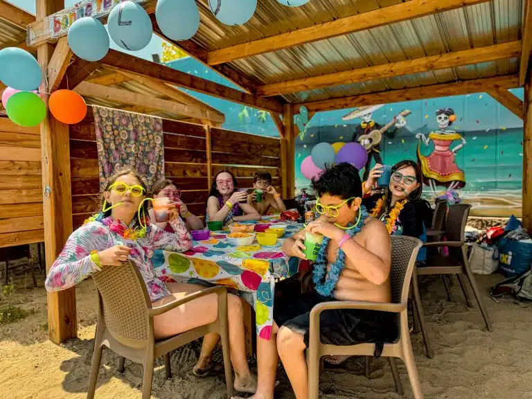 fête anniversaire, plage, plaisir